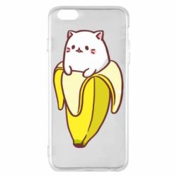 Чехол для iPhone 6 Plus/6S Plus Cat and Banana - PrintSalon