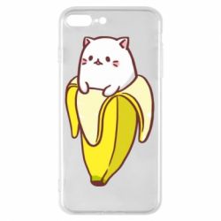 Чехол для iPhone 7 Plus Cat and Banana - PrintSalon