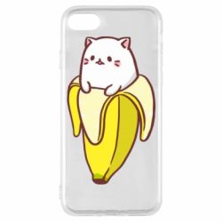 Чехол для iPhone 8 Cat and Banana - PrintSalon