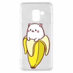 Чехол для Samsung A8 2018 Cat and Banana - PrintSalon