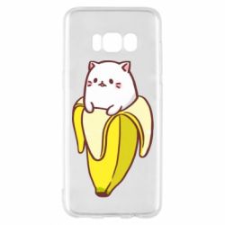 Чехол для Samsung S8 Cat and Banana - PrintSalon