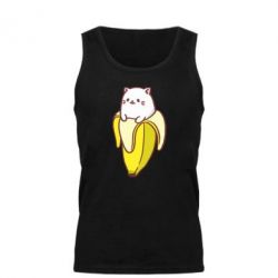 Мужская майка Cat and Banana - PrintSalon