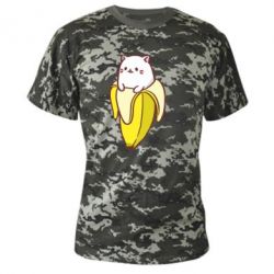 Камуфляжная футболка Cat and Banana - PrintSalon
