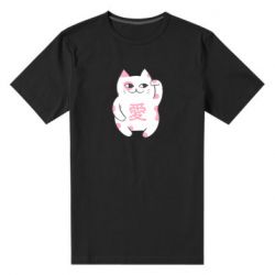 Мужская футболка премиум Cat and hieroglyphs - PrintSalon