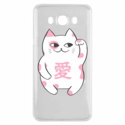 Чехол для Samsung J7 2016 Cat and hieroglyphs - PrintSalon