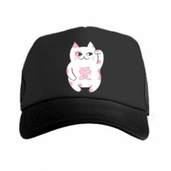 Кепка-тракер Cat and hieroglyphs - PrintSalon