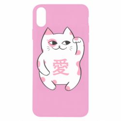 Чехол для iPhone Xs Max Cat and hieroglyphs - PrintSalon