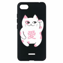 Чехол для Xiaomi Redmi 6A Cat and hieroglyphs - PrintSalon