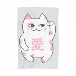 Полотенце с принтом Cat and hieroglyphs - PrintSalon