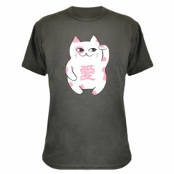 Камуфляжная футболка Cat and hieroglyphs - PrintSalon