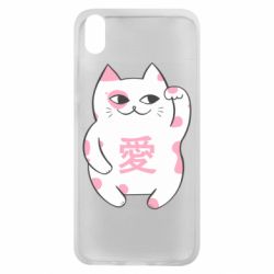 Чехол для Xiaomi Redmi 7A Cat and hieroglyphs - PrintSalon