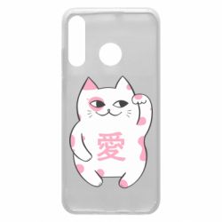 Чехол для Huawei P30 Lite Cat and hieroglyphs - PrintSalon