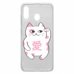 Чехол для Samsung A20 Cat and hieroglyphs - PrintSalon