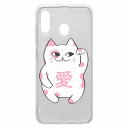 Чехол для Samsung A30 Cat and hieroglyphs - PrintSalon