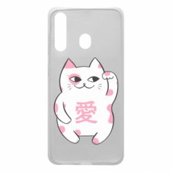 Чехол для Samsung A60 Cat and hieroglyphs - PrintSalon