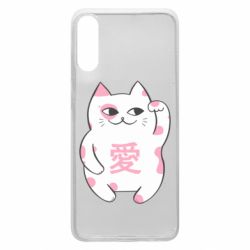 Чехол для Samsung A70 Cat and hieroglyphs - PrintSalon