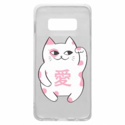 Чехол для Samsung S10e Cat and hieroglyphs - PrintSalon