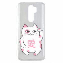 Чехол для Xiaomi Redmi Note 8 Pro Cat and hieroglyphs - PrintSalon