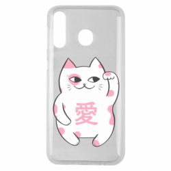 Чехол для Samsung M30 Cat and hieroglyphs - PrintSalon