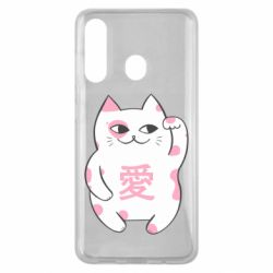 Чехол для Samsung M40 Cat and hieroglyphs - PrintSalon