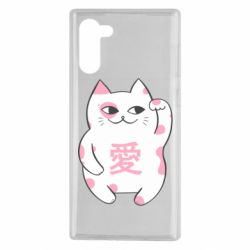 Чехол для Samsung Note 10 Cat and hieroglyphs - PrintSalon