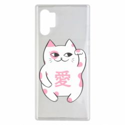 Чехол для Samsung Note 10 Plus Cat and hieroglyphs - PrintSalon