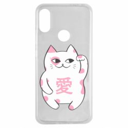 Чехол для Xiaomi Redmi Note 7 Cat and hieroglyphs - PrintSalon