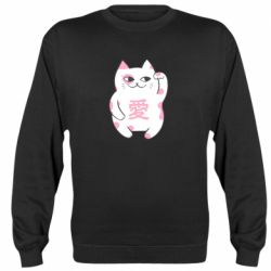 Cвитшот Cat and hieroglyphs - PrintSalon