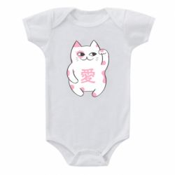 Детский бодик Cat and hieroglyphs - PrintSalon