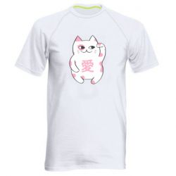 Мужская футболка для спорта Cat and hieroglyphs - PrintSalon