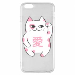 Чехол для iPhone 6 Plus/6S Plus Cat and hieroglyphs - PrintSalon