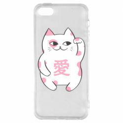 Чехол для iPhone5/5S/SE Cat and hieroglyphs - PrintSalon
