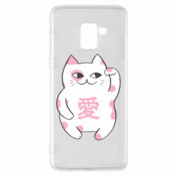 Чехол для Samsung A8+ 2018 Cat and hieroglyphs - PrintSalon