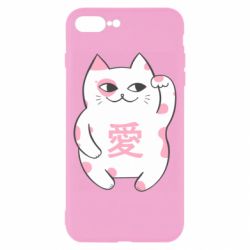 Чехол для iPhone 8 Plus Cat and hieroglyphs - PrintSalon