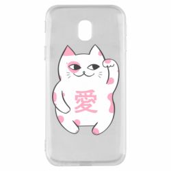 Чехол для Samsung J3 2017 Cat and hieroglyphs - PrintSalon