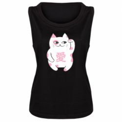 Женская майка Cat and hieroglyphs - PrintSalon