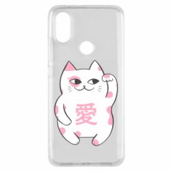 Чехол для Xiaomi Mi A2 Cat and hieroglyphs - PrintSalon