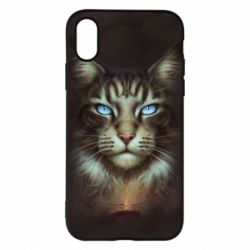 Чохол для iPhone X/Xs Cat face art - PrintSalon