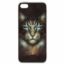 Чохол для iphone 5/5S/SE Cat face art - PrintSalon