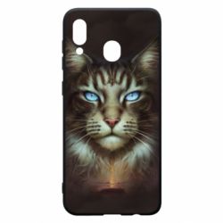 Чохол для Samsung A20 Cat face art - PrintSalon