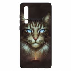 Чохол для Huawei P30 Cat face art - PrintSalon