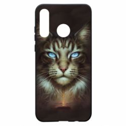 Чохол для Huawei P30 Lite Cat face art - PrintSalon