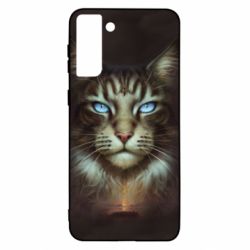 Чохол для Samsung S21 Ultra Cat face art - PrintSalon