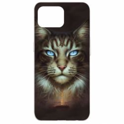 Чохол для Oppo Reno 4 Lite Cat face art - PrintSalon
