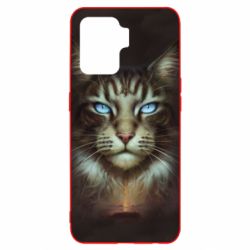 Чохол для Oppo Reno 5 Lite Cat face art - PrintSalon