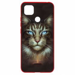 Чохол для Xiaomi Redmi 9c Cat face art - PrintSalon