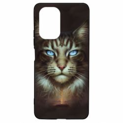Чохол для Xiaomi Poco F3/K40 Cat face art - PrintSalon
