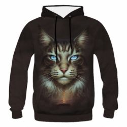 Чоловіче 3D худі Cat face art - PrintSalon
