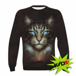 Дитячий 3D світшот Cat face art - PrintSalon