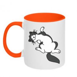 Чашка двокольорова Cat relishes - PrintSalon